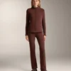 Naadloze bootcut-broek met hoge taille en superwarme voering