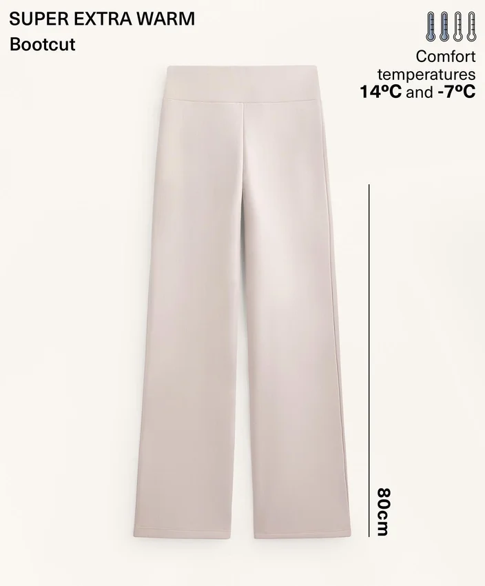 Naadloze bootcut-broek met hoge taille en superwarme voering Naadloze bootcut-broek met hoge taille en superwarme voering