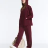 Oversized katoenen piqué jas met capuchon Oversized katoenen piqué jas met capuchon