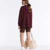 Oversized katoenen piqué jas met capuchon Oversized katoenen piqué jas met capuchon