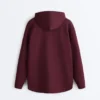 Oversized katoenen piqué jas met capuchon Oversized katoenen piqué jas met capuchon