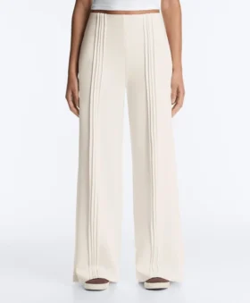 Rechte broek met Soft Touch modal en biezen Rechte broek met Soft Touch modal en biezen