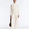 Rechte broek met Soft Touch modal en biezen Rechte broek met Soft Touch modal en biezen