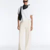 Rechte broek met Soft Touch modal en biezen Rechte broek met Soft Touch modal en biezen