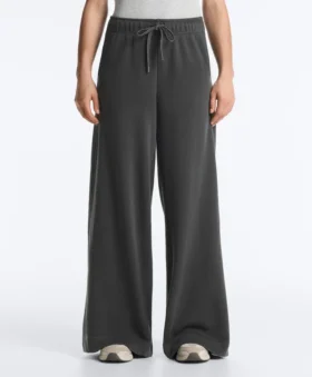 Rechte broek van fleece en katoenmix