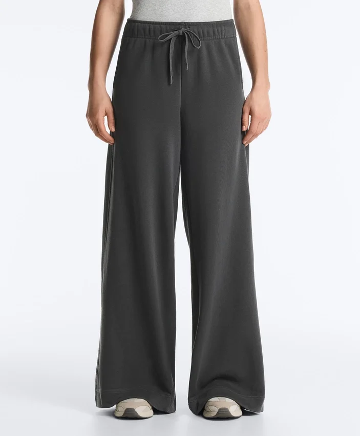 Rechte broek van fleece en katoenmix Rechte broek van fleece en katoenmix