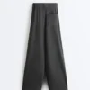 Rechte broek van fleece en katoenmix Rechte broek van fleece en katoenmix