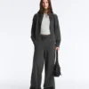 Rechte broek van fleece en katoenmix Rechte broek van fleece en katoenmix
