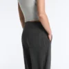 Rechte broek van fleece en katoenmix Rechte broek van fleece en katoenmix