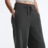 Rechte broek van fleece en katoenmix Rechte broek van fleece en katoenmix