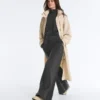 Rechte broek van fleece en katoenmix Rechte broek van fleece en katoenmix