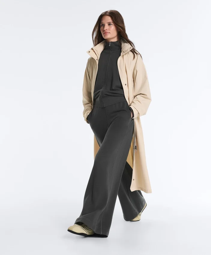 Rechte broek van fleece en katoenmix Rechte broek van fleece en katoenmix