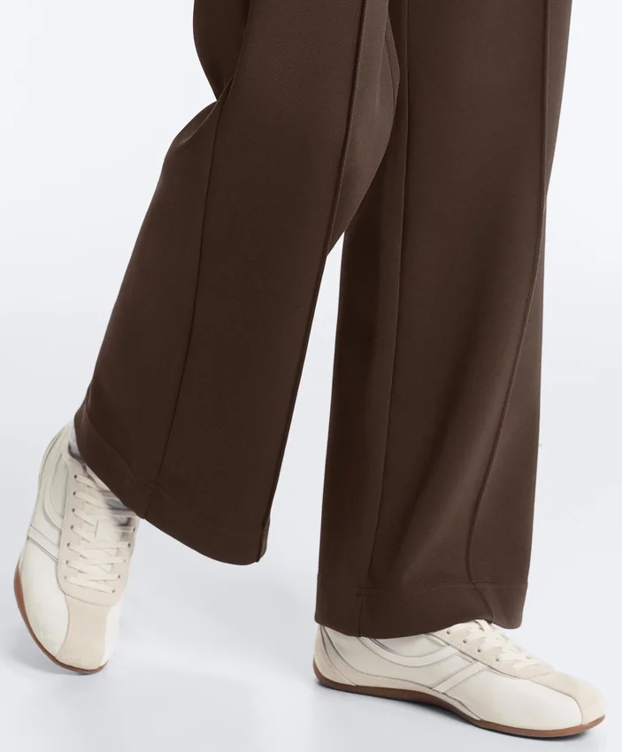 Slanke piquébroek met lage taille en katoen Slanke piquébroek met lage taille en katoen