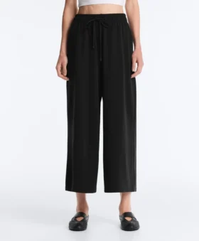 Soft Touch-broek met wijde pijpen en modal