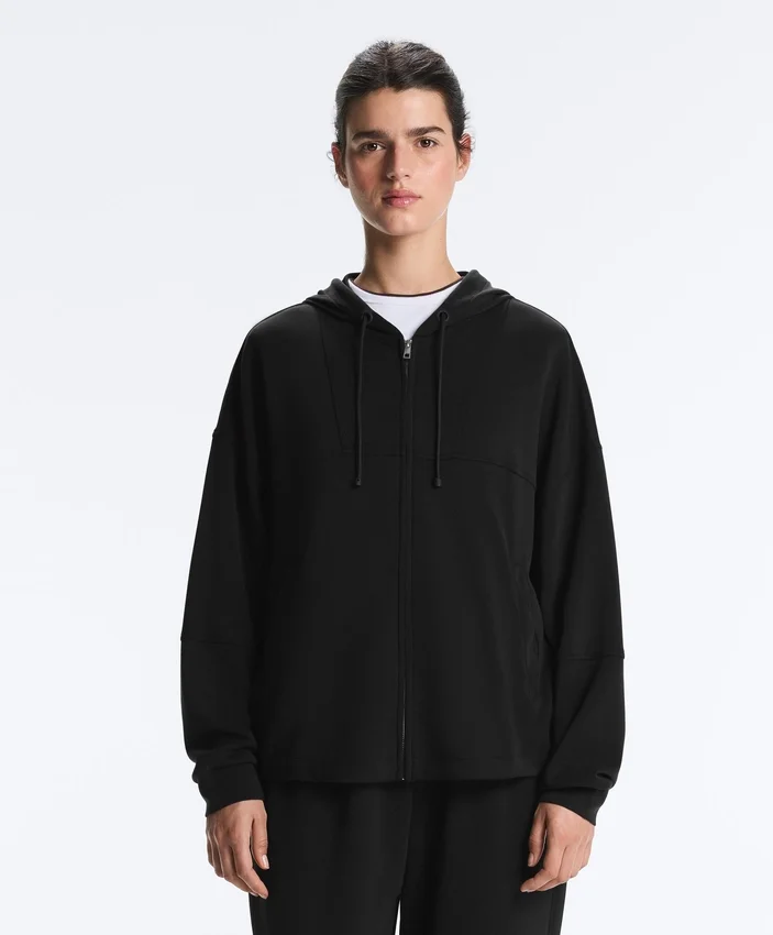 Soft Touch-jas met capuchon en modal Soft Touch-jas met capuchon en modal