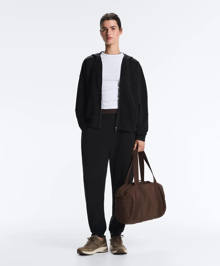 Soft Touch-jas met capuchon en modal Soft Touch-jas met capuchon en modal