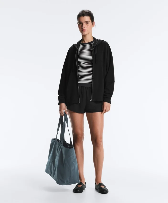 Soft Touch-jas met capuchon en modal Soft Touch-jas met capuchon en modal