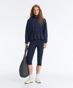 Soft Touch-modaal jassen met verstelbare taille en hoge kraag