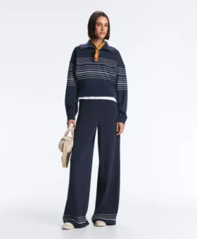 Soft Touch-modal broek met matrozenstrepen