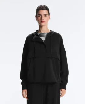 Soft Touch-sweatshirt met ritssluiting van modal