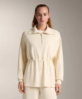 Sweatshirt met halve rits en Soft Touch modal Sweatshirt met halve rits en Soft Touch modal
