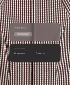 Technisch jasje met gingham-print