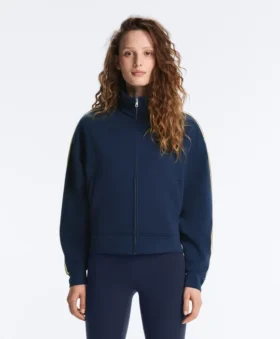 Twill jas met streep aan de zijkant