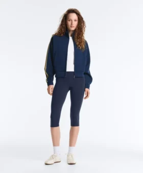 Twill jas met streep aan de zijkant