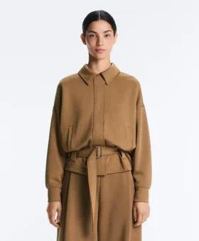 Utility-jas van twill met riem Utility-jas van twill met riem