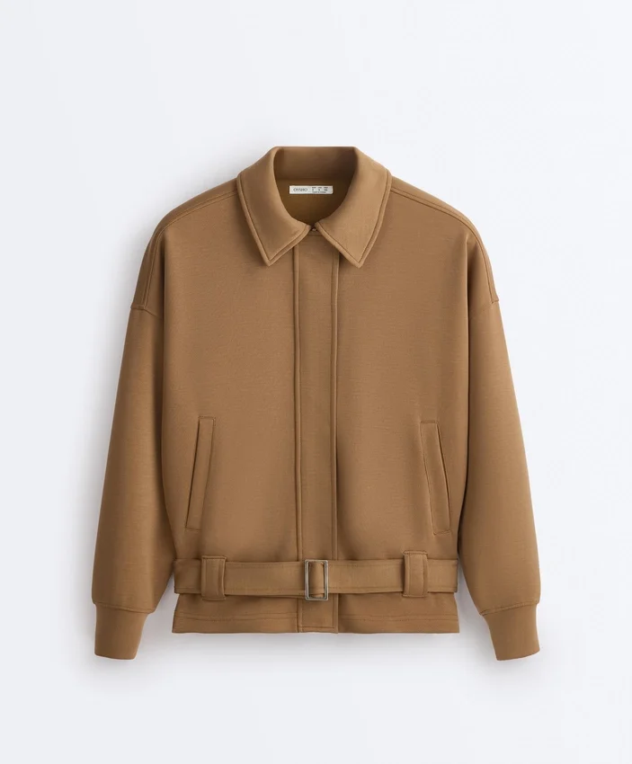 Utility-jas van twill met riem Utility-jas van twill met riem