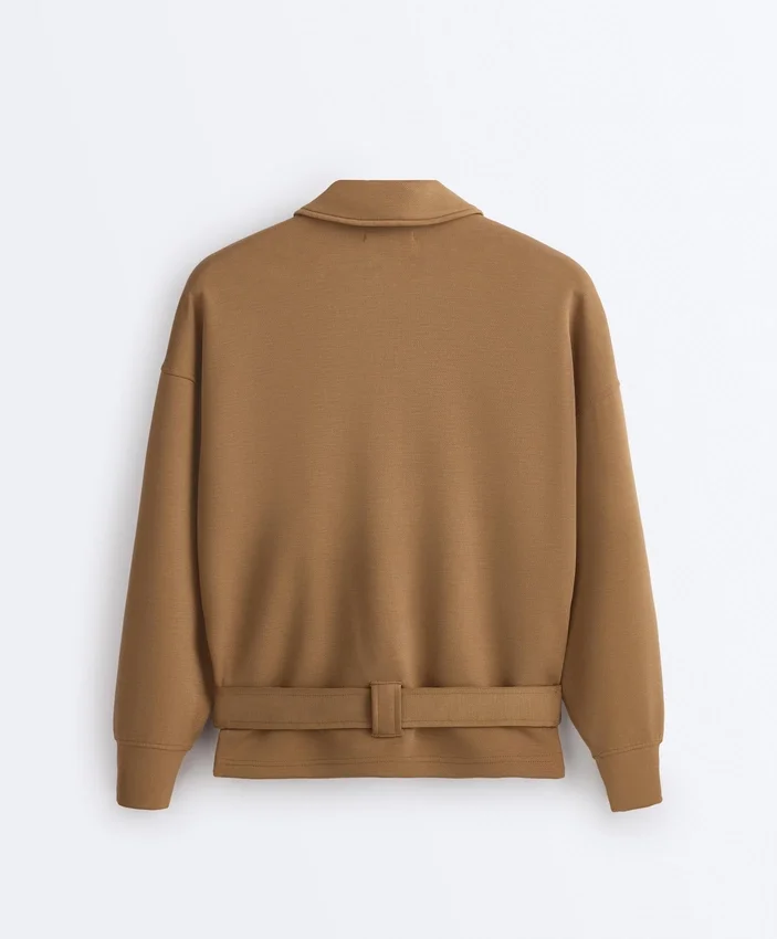 Utility-jas van twill met riem Utility-jas van twill met riem