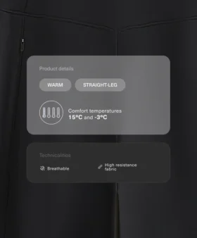 Warme broek met hoge taille en rechte pijpen