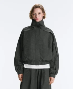 Waterafstotend geruit nylon trainingsjas
