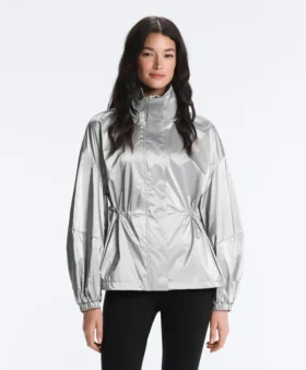 Waterafstotende jas met metallic effect Waterafstotende jas met metallic effect