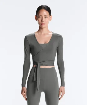 Wrap-T-shirt van lyocellmix